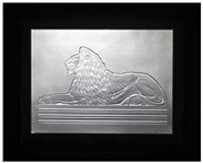 MGM Glass Lion Title Plate -- Framed Display with Light-Up Power Supply -- Beautiful Vestige From the Golden Age of Hollywood